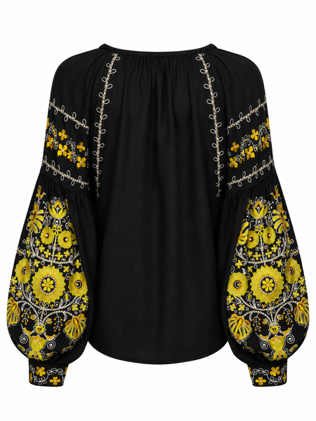 Embroidered Vyshyvanka "Golden Bloom"