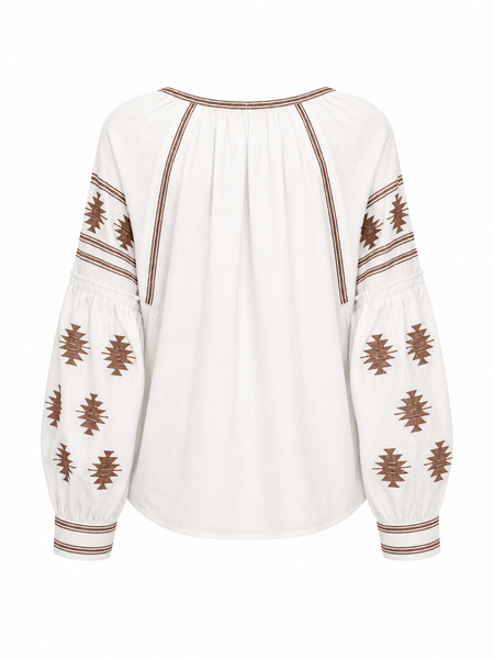 Embroidered Vyshyvanka "Skelya Bronze"